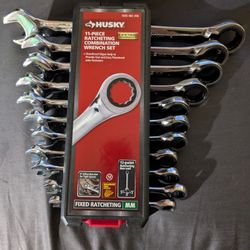 Husky 11-piece Ratcheting Combination Wrench Set 