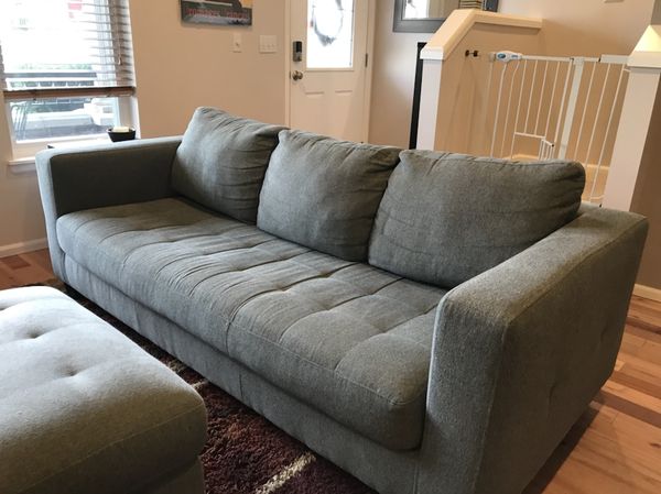 Kasala Pacifica Grey Sofa And Ottoman For In Issaquah Wa Kasala Pacifica Grey Sofa And Ottoman