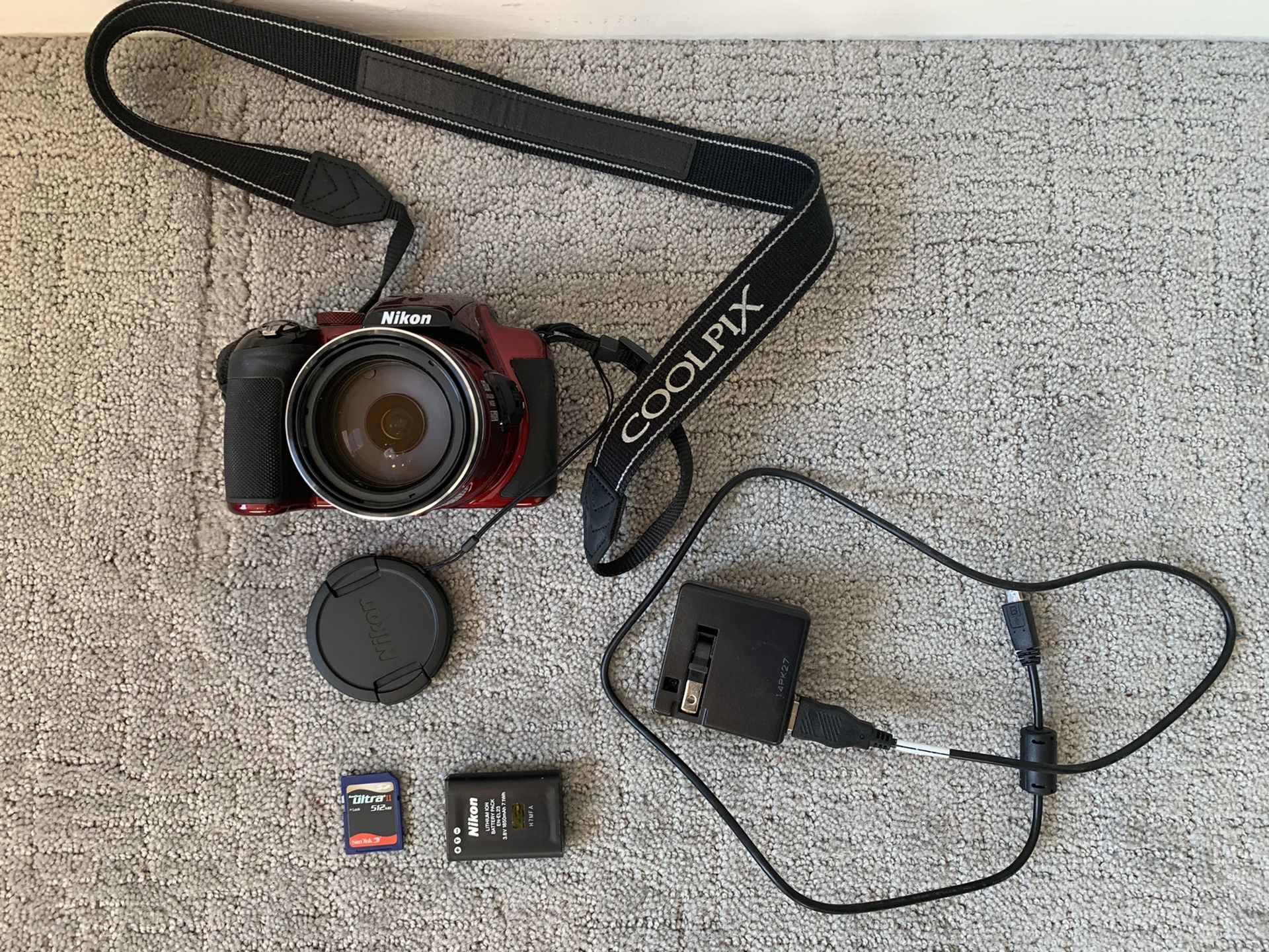 Nikon Coolpix P600 16.1MP Digital Camera w/ 60x Optical Zoom - Red