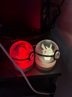 Pikachu and Charmander Globe Night Lights