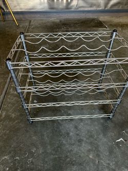 Chrome Wire Wine Rack 3-Tier