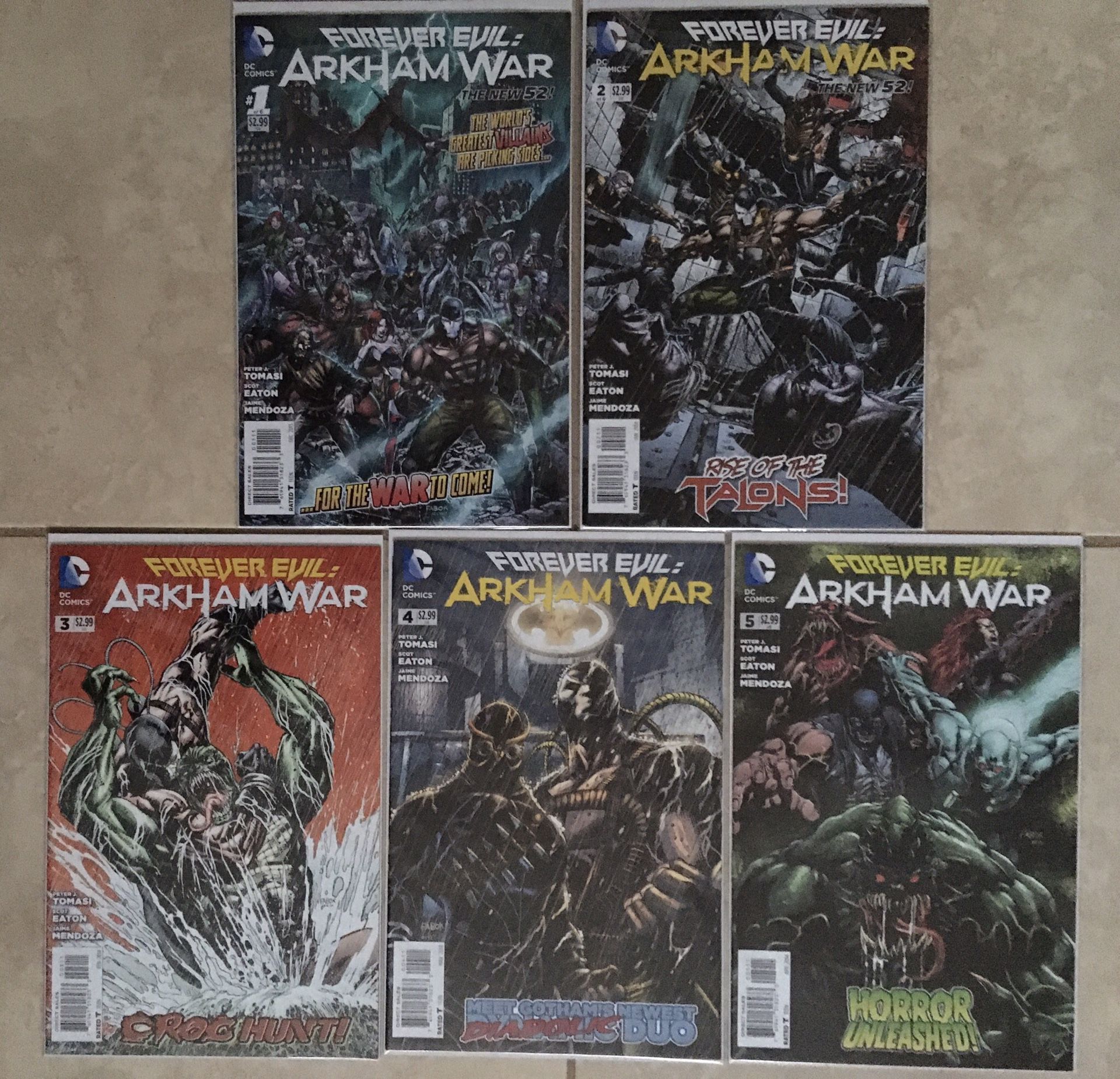 5-DC Comic Batman Arkham War Lot