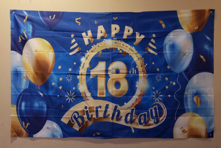 Happy 18th birthday banner