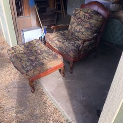 Chair And matching  Ottoman