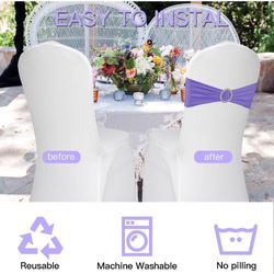 200 Spandex Chair Sashes Lavender 