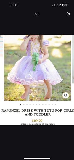 Princess Rapunzel  Dress and Accessories