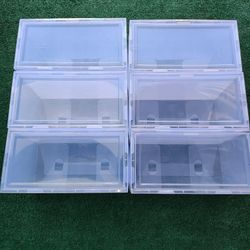 Shoe storage boxes stackable
