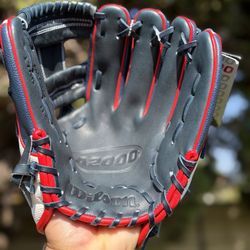 WILSON A2000 1786 SS - RED/WHT/BLU - 11.5" BASEBALL GLOVE