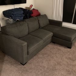 Gray Modern Reversible Sectional Sofa