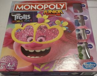 Monopoly Junior DreamWorks Trolls World Tour Game