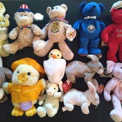 Beanie Babys and other Plushes-$5 ea.