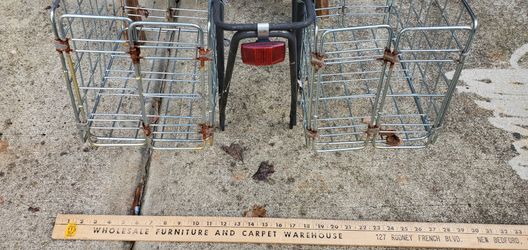 Extra large..Heavy Gauge Bicycle Basket.. Folds Compact