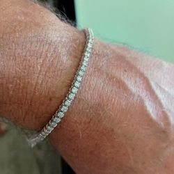Tennis Bracelet 14k White Gold 3ct Natural Diamonds