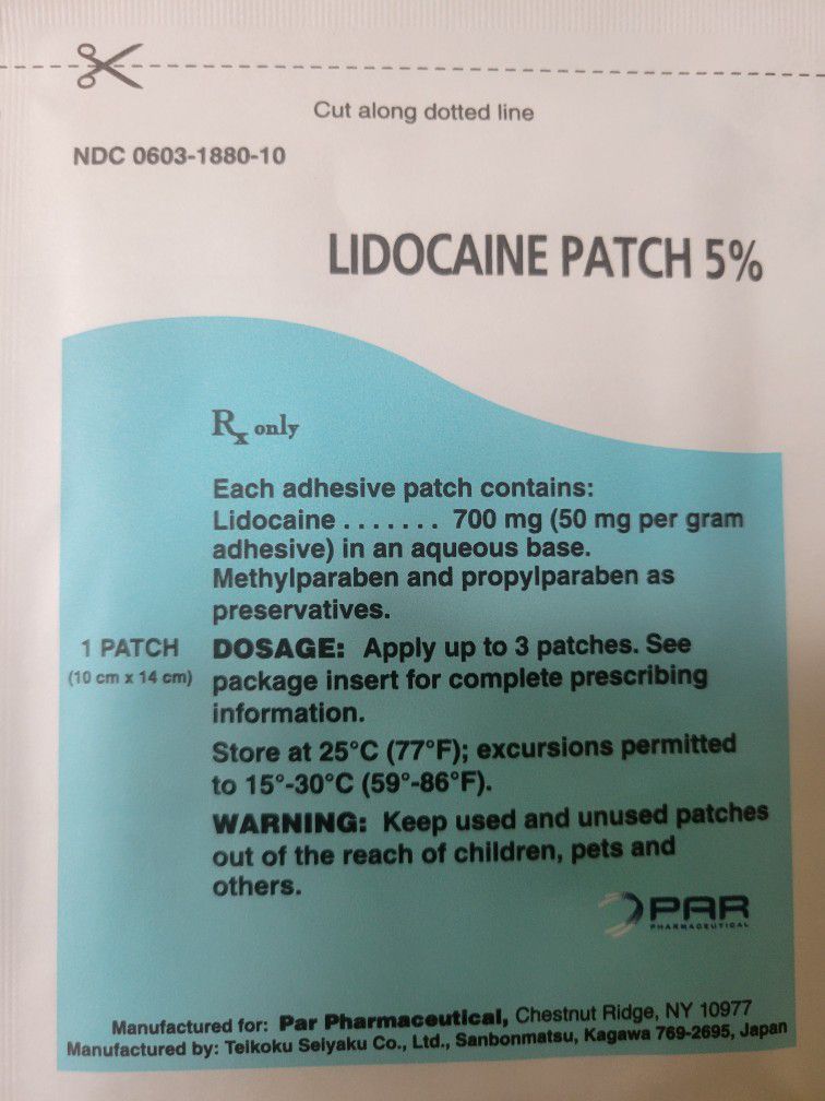 Pain Patch Lidocaine Patch  5%