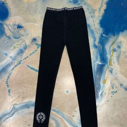 Black CHROME HEART LEGGINGS 