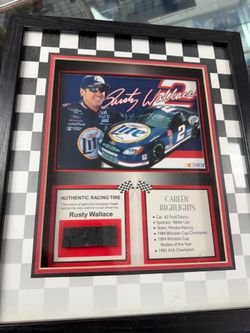 Rusty Wallace Race-Used Tire NASCAR Memorabilia w/ COA – Limited Edition