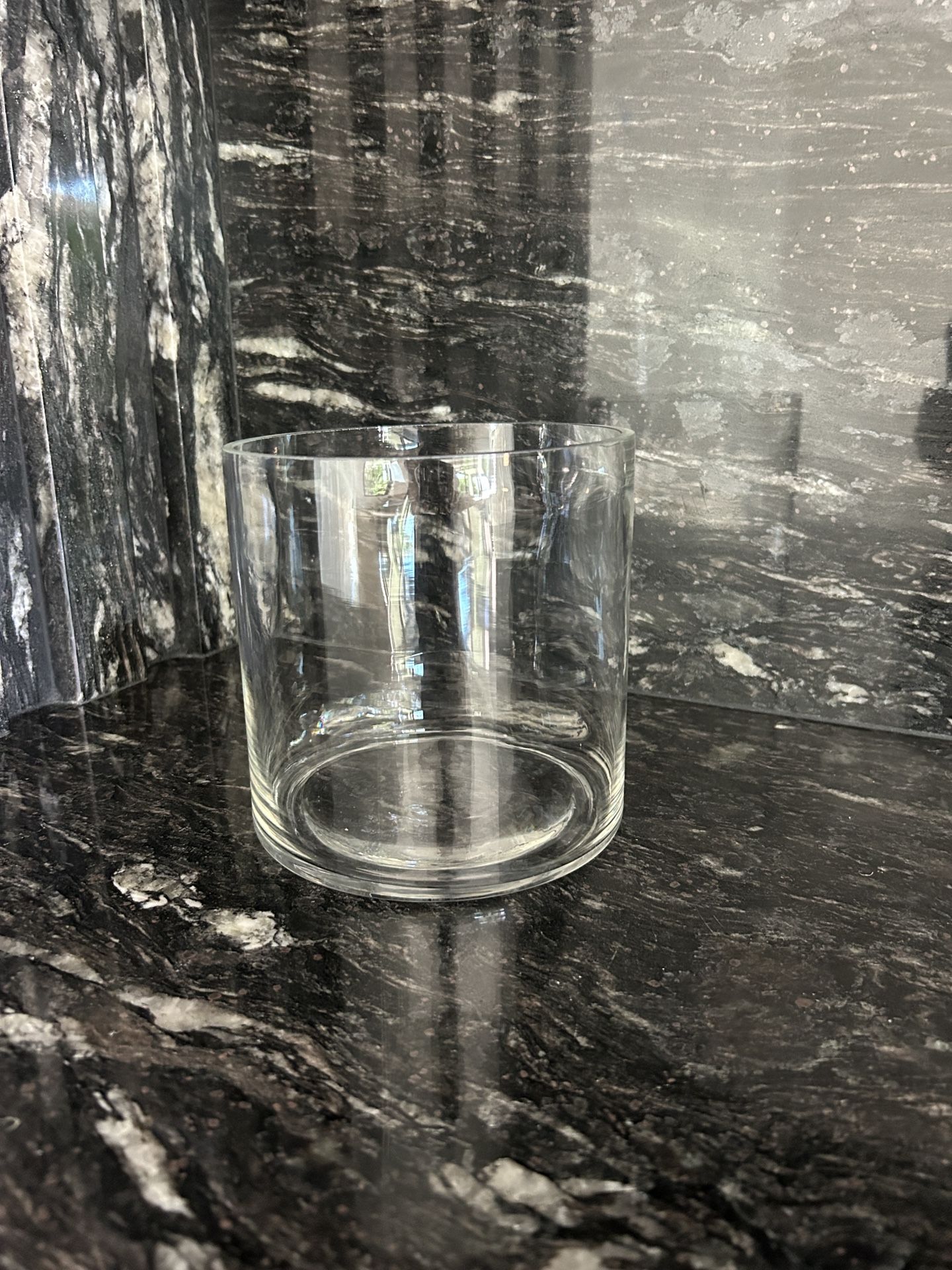 Clear Glass Vase Cylinder  6” 