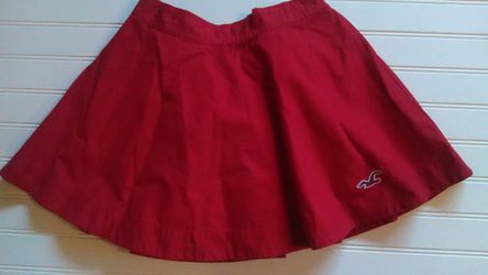 Hollister solid red short skirt juniors girls size XS