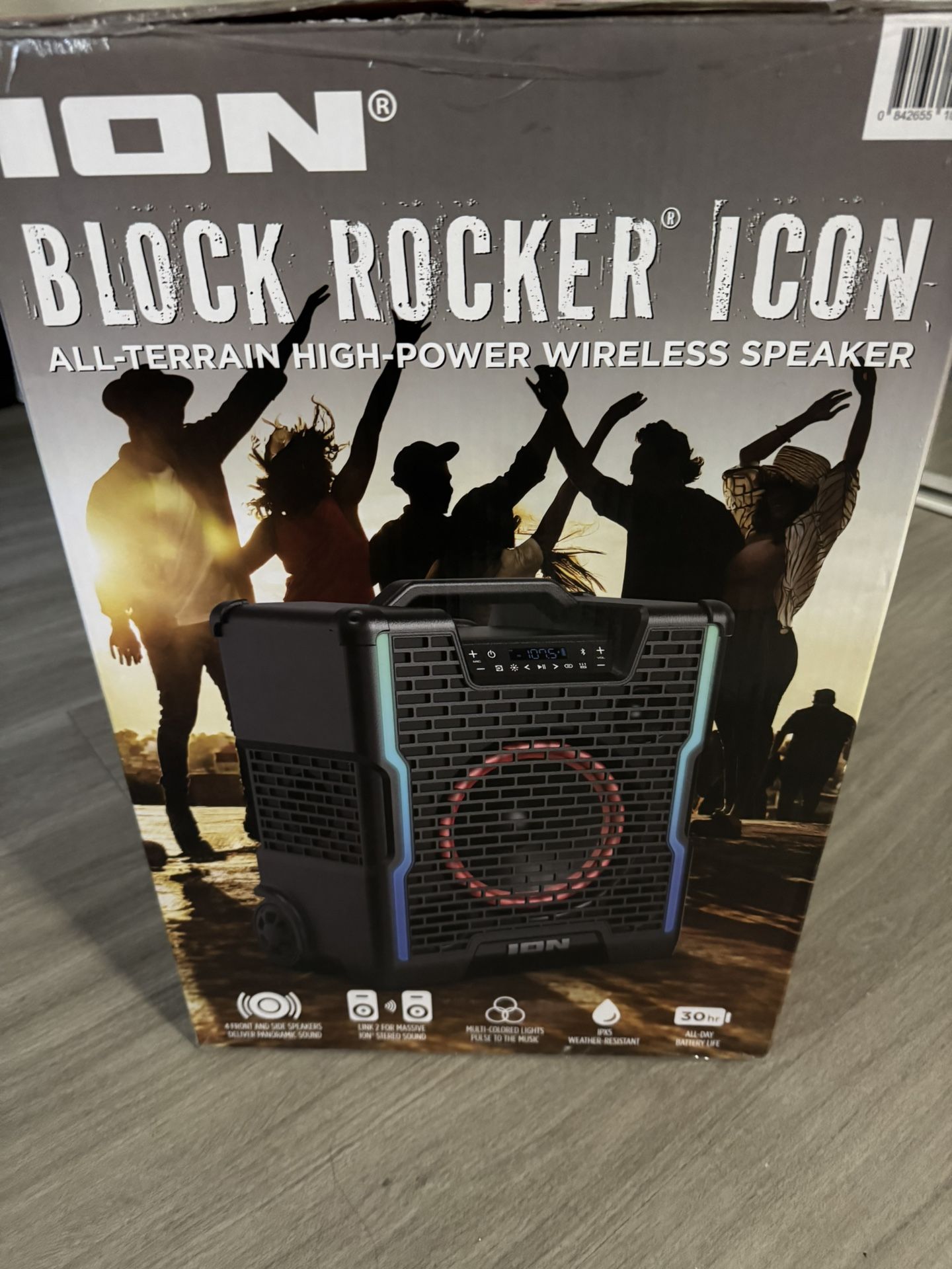 NEW ION Audio Block Rocker Icon All-Terrain Portable Bluetooth Speaker 