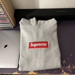 Supreme Box Logo “Heather Grey” Hoodie size XL