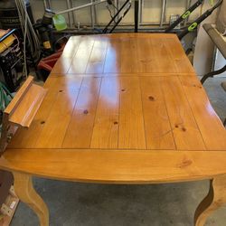 Kitchen Table 72” X 42” Plus 12” Wide Leaf