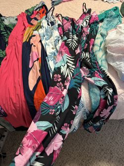 Plus Sized Tropical Vaca Dresses