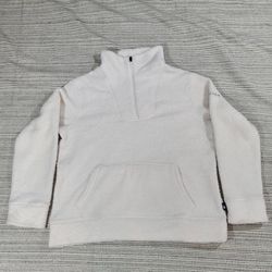 Spyder Jacket XL White Cream Sherpa Fleece Cozy Fuzzy Scandigirl Comfy Warm Cute