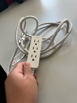 3-Outlet Extension Cord Braided Cable