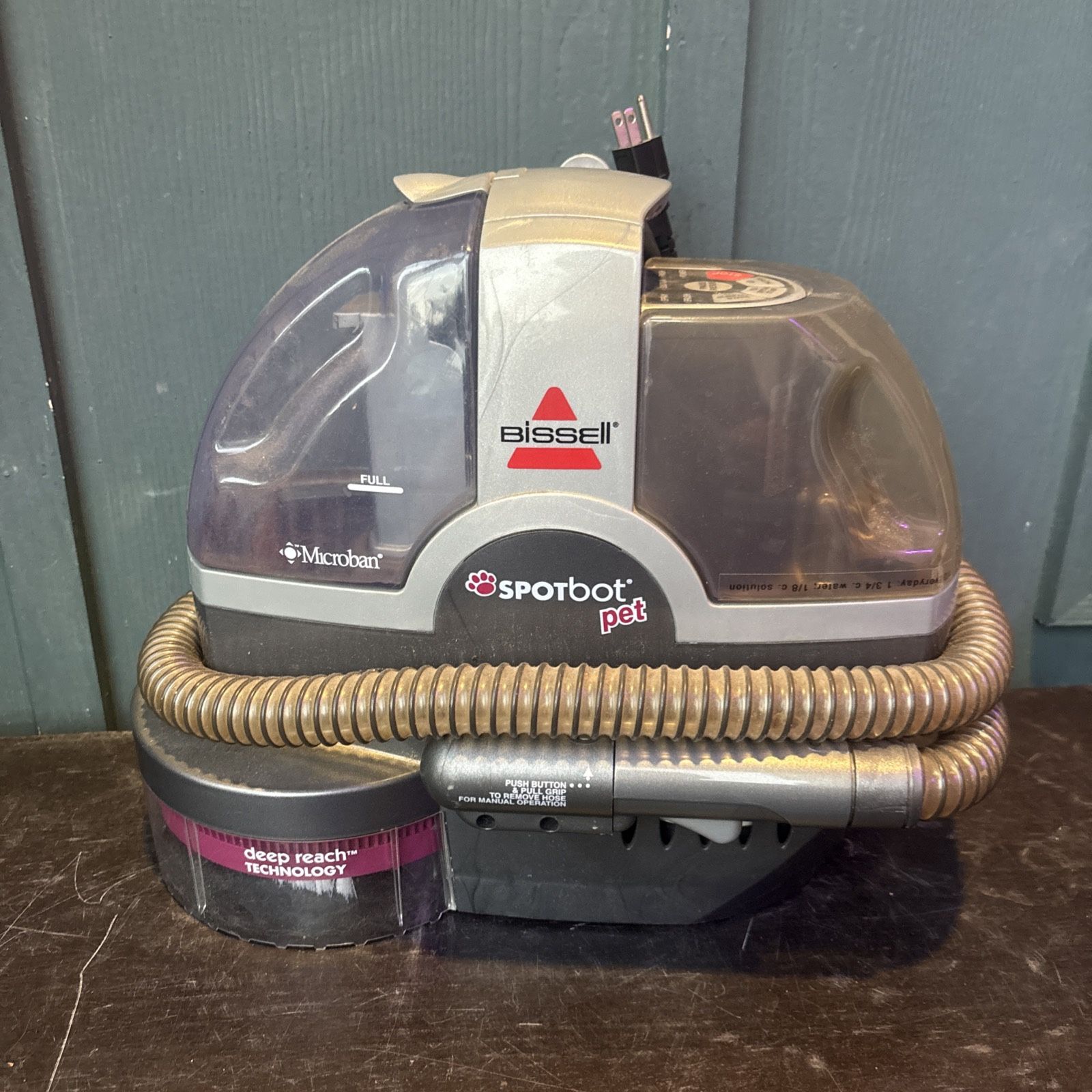 Bissell SpotBot Pet 33N8A Portable Shampooer Stain & Spot Remover w/Tool - Works