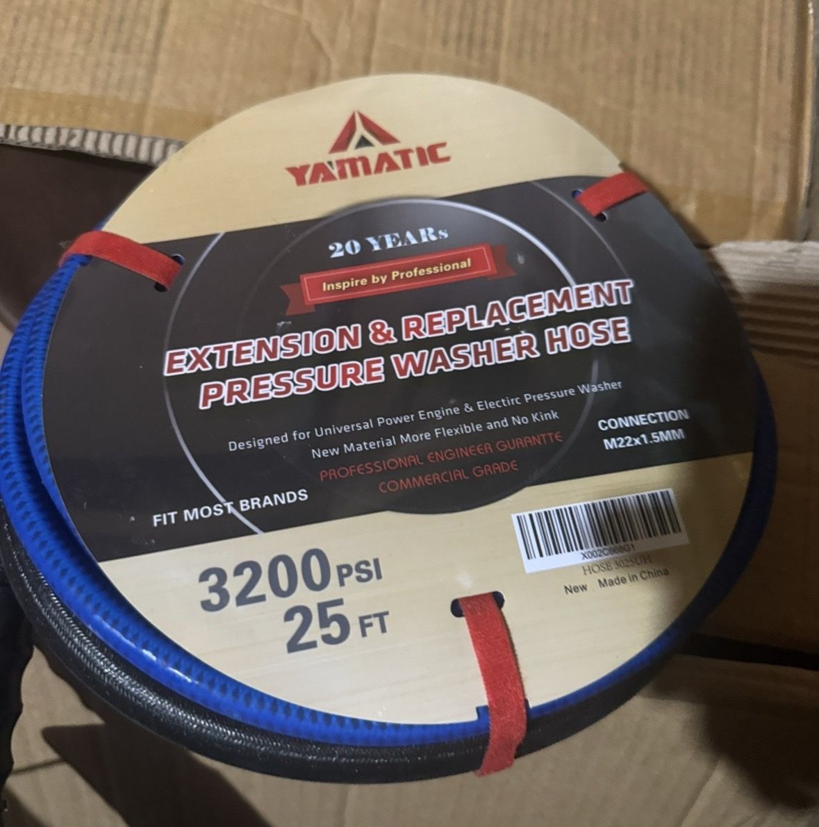Pressure Washer Hose 25ft 3200 Psi