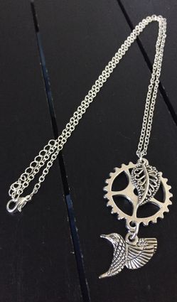 18” Steampunk Hummingbird Necklace