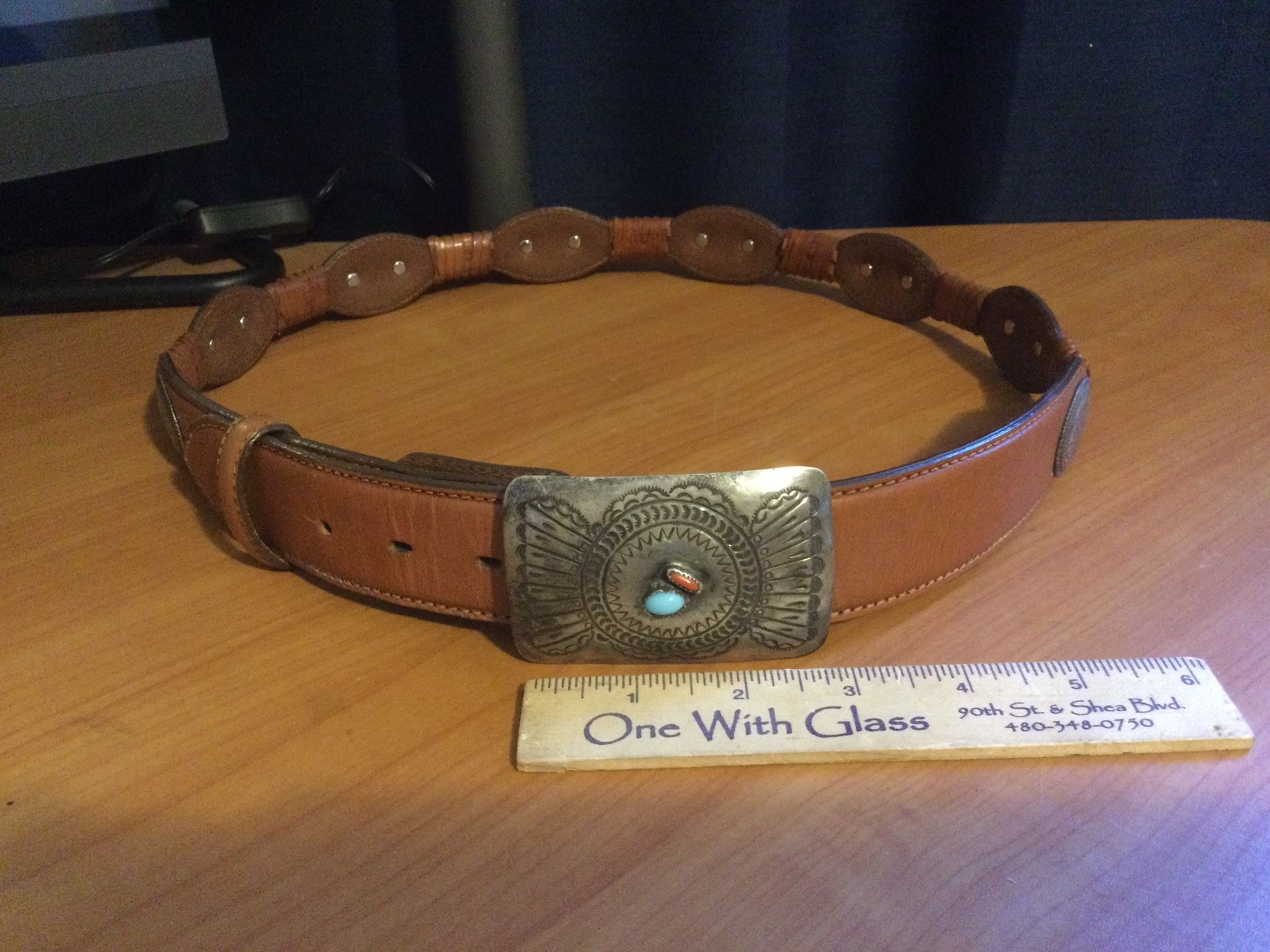 W Douglas Turquoise And Coral Buckle