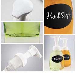 NEW [10oz] Foaming Soap Dispenser Bottles - Chalk Labels & Pen Included - Perfect for Liquid Soap & Castile Foaming Hand Soap on Kitchen and Bathroom