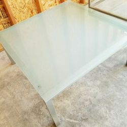 Ikea frosted large square coffee table