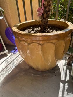 Large Glazed Ceramic Outdoor Planter