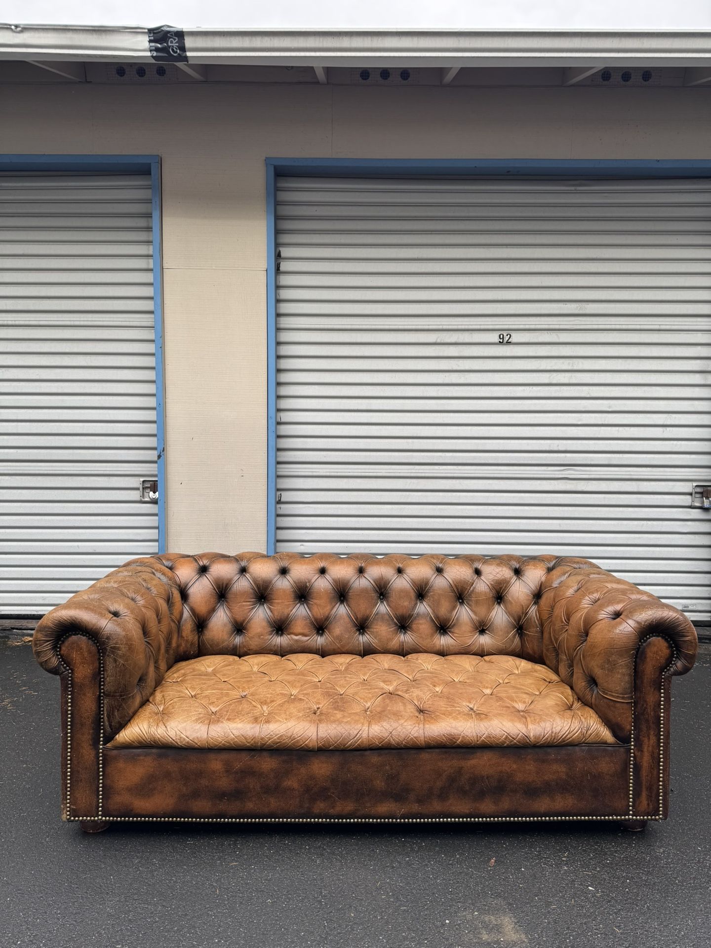Vintage 1970’s Leather Chesterfield Sofa