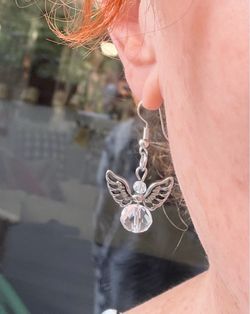 * Handmade Angel Earrings | Rhodium Finish | Nickel-Free *