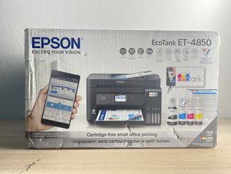 Epson EcoTank ET-4850 Wireless All-in-One Cartridge-Free Supertank Printer with Scanner, Copier, Fax, ADF and Ethernet – Black