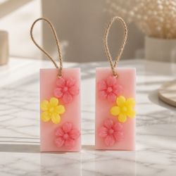 Floral Decorative Wax Sachets handmade Set of 2