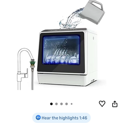 Portable countertop dishwasher (built in water tank )