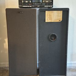 Sansui S-1000U The Tower Speaker System Receiver Stereo Double Cassette Deck 
