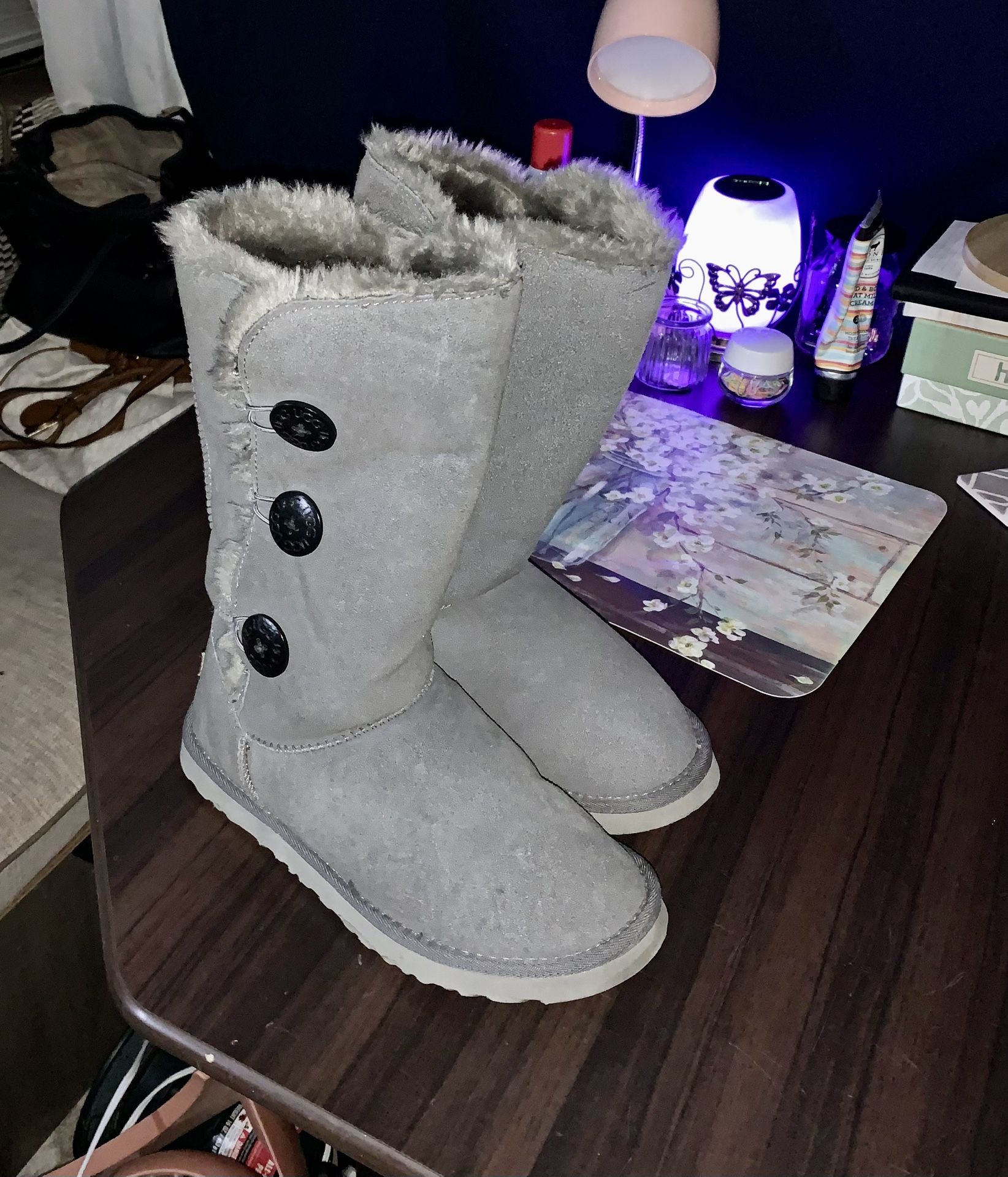 Tall Grey Ugg Boots