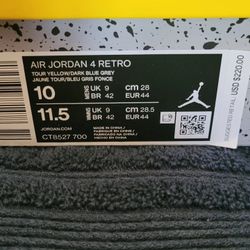 Jordan 4 Retros Yellow Lightning  "NEW"