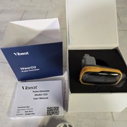 New Rechargeable Vibeat WearO2 Pulse Oximeter 