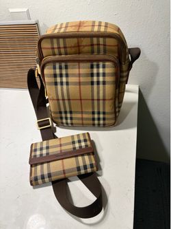 Burberry messenger bag and wallet