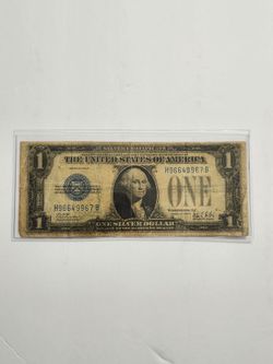 1928 One Dollar Banknote / Funny back / Blue Seal $25