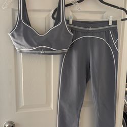 Alo Yoga Heart Throb Set - Steel Gray