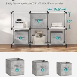 6 Cube Storage Organizer, Modular Bookshelf, DIY Closet Organizers and Storage😊😊😊✨