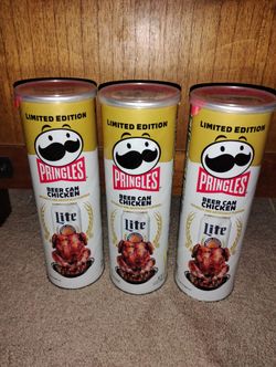 Pringles Limited Edition Beer Can Chicken Flavor! $9 A Can