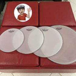 🔥 4 New Remo Silent Stroke Drum Heads Drum Set Drums